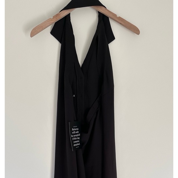 New Tuckernuck Black Jagger Halter Embellished Midi Dress Size XL - Picture 10 of 16